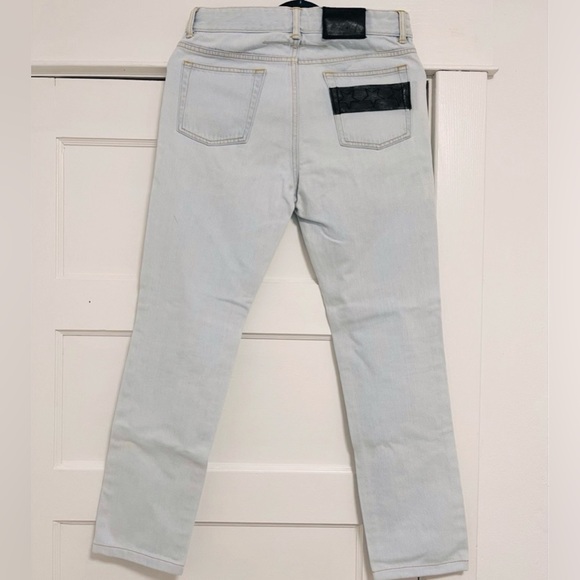 EUC Men’s Size 29 Givenchy Slim-Fit Jeans With Signature Black Stars Light Blue - Picture 6 of 12